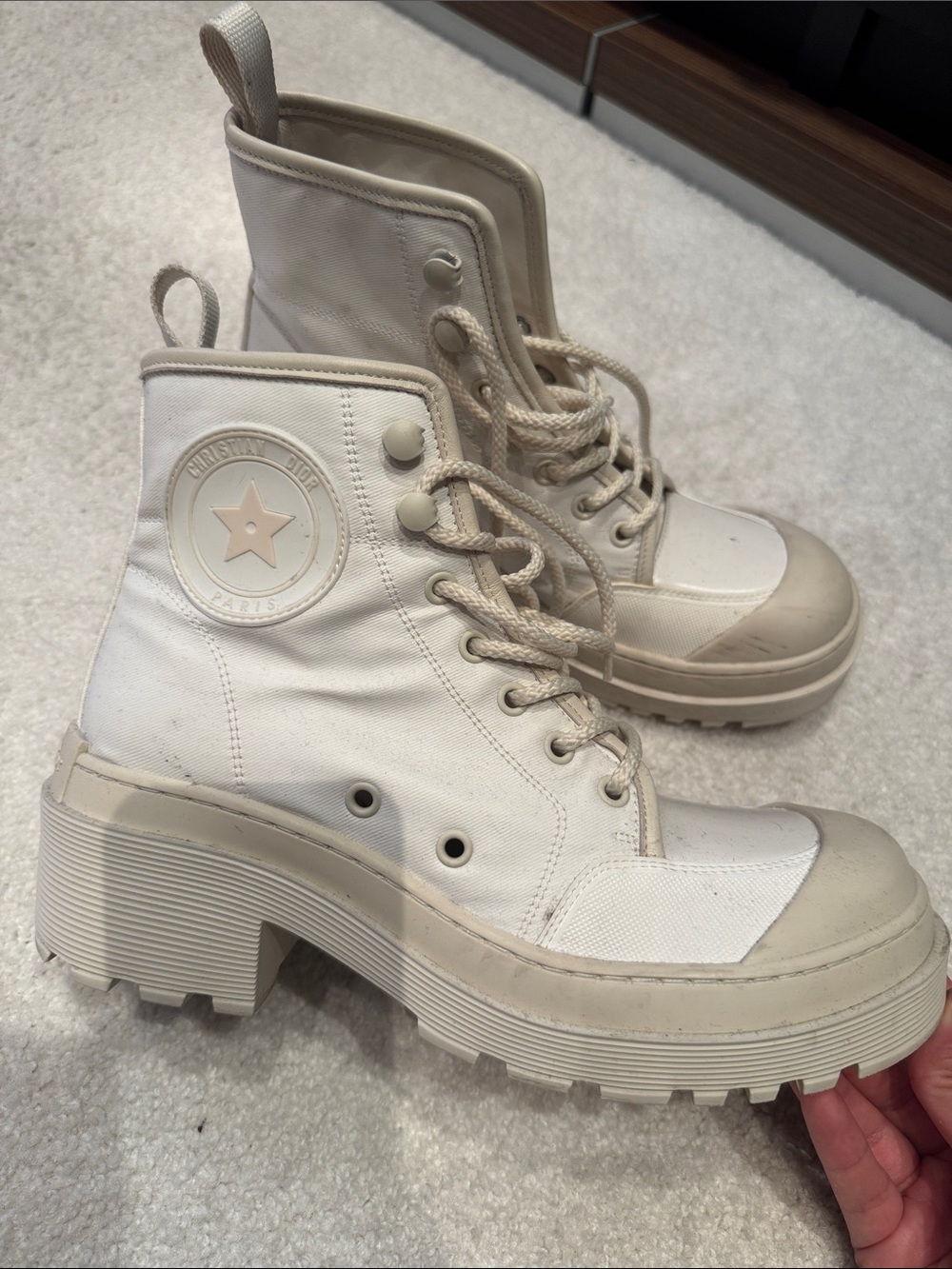 Dior 37 Platform Combat Boots